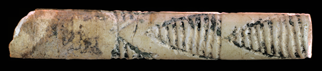 45KT26. Decorated dentalium bead from 45KT26 at the southern end of Quilomene Bar. Cayuse Phase.