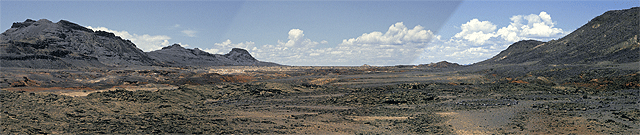 LOOKING SOUTH BETWEEN THE TWIN RIDGES OF LOTHAGAM.