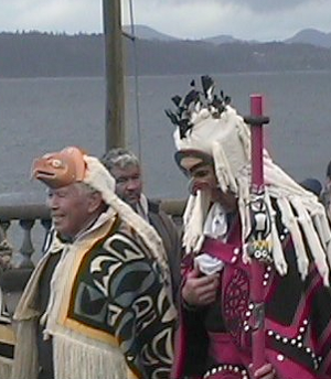 HAIDA CHIEF ARRIVES ALERT BAY.