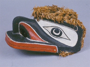 HEYHLIWEY MASK IN THE FORM OF CROOKED BEAK, BURKE MUSEUM, ca 1900 - 1920.