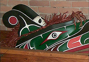 HOK HOK MASK, HILLS NATIVE ART GALLERY, VANCOUVER, BC.