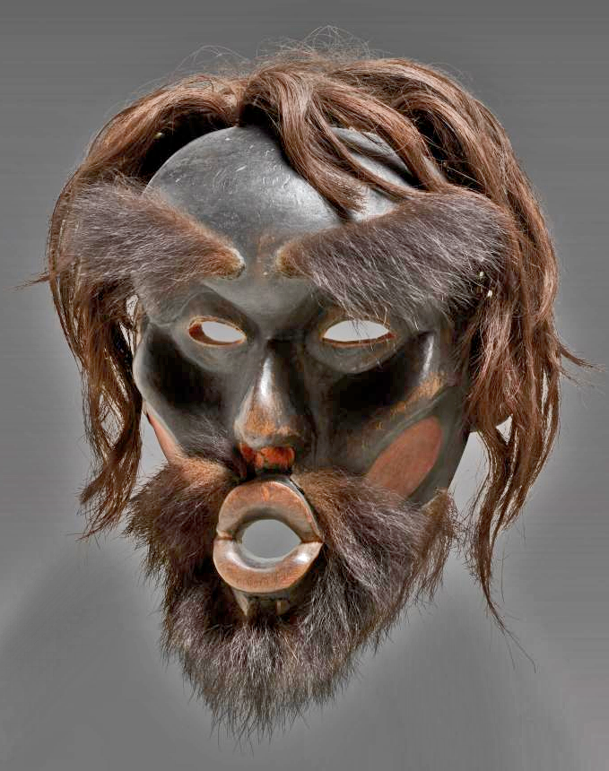KWAKIUTL CHIEF'S 'DUNUNKWA' MASK 1870