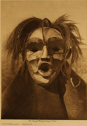 CHIEF'S 'DZUNUNKWA' MASK, KWAKIUTL