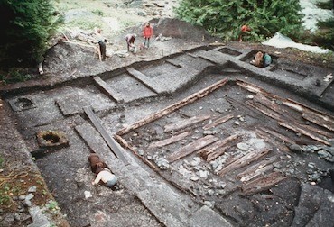 EXCAVATED TSIMSHIAN LONG HOUSE EXCAVATED TSIMSHIAN LONG HOUSE